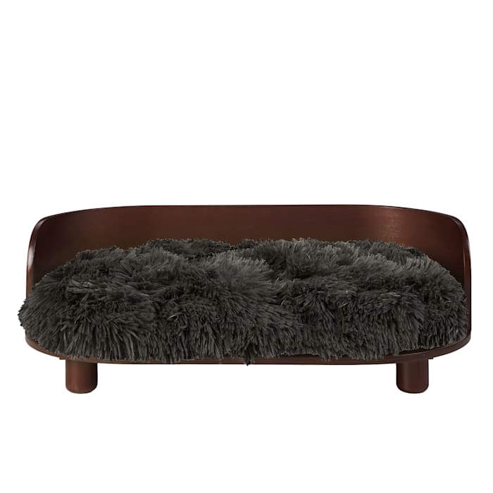 Sam's Pets Dark Brown Bent Wood Kuai Dog Bed, 28.62" L X 17.72" W X 9.72" H