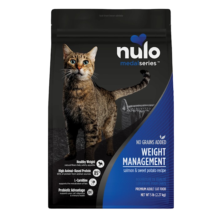 Nulo MedalSeries Grain-Free Salmon & Sweet Potato Adult Weight Management Dry Cat Food, 5 lbs.