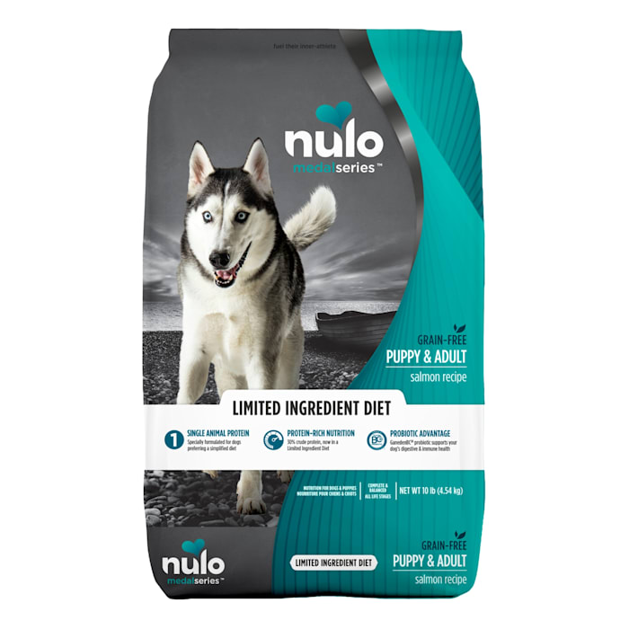 Nulo MedalSeries Grain-Free Limited Ingredient Diet Salmon Puppy & Adult Dry Dog Food, 10 lbs.