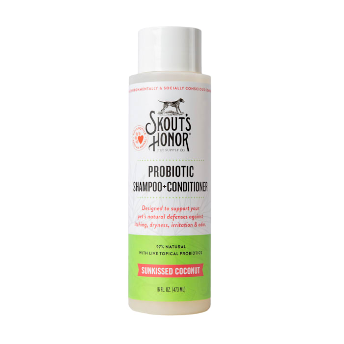 Skout's Honor Sunkissed Coconut Probiotic Shampoo Plus Conditioner for Dogs, 16 fl. oz.