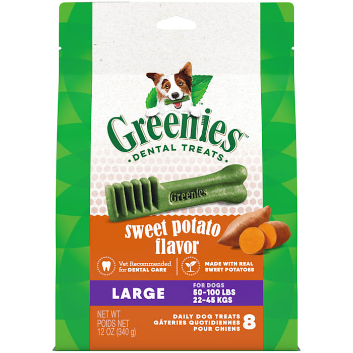 UPC 642863114243 product image for Greenies Natural Sweet Potato Flavor Dental Dog Treats, 12 oz., Count of 8, Larg | upcitemdb.com