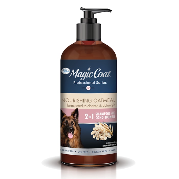 Four Paws Magic Coat Professional Series Nourishing Oatmeal 2 in 1 Dog Shampoo and Conditioner, 16 fl. oz.
