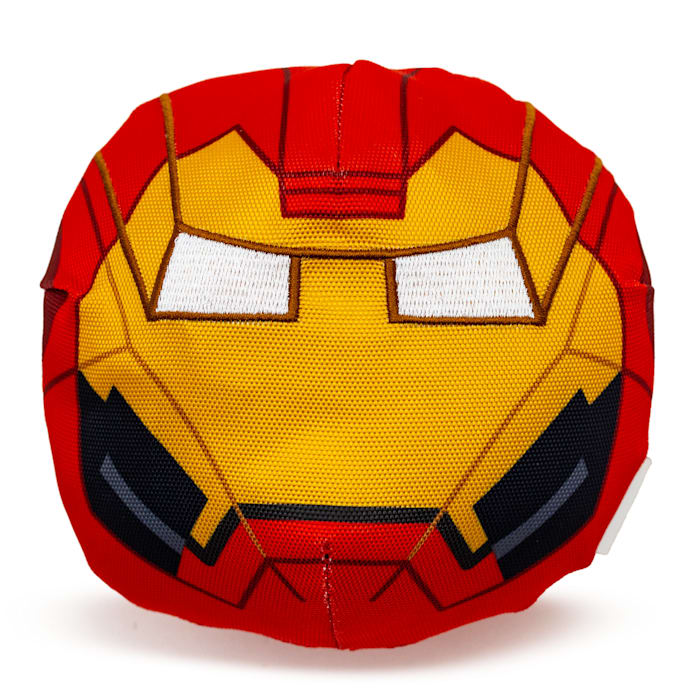 Buckle-Down Marvel Comics Iron Man Face Ballistic Nylon Plush Dog Toy, X-Small