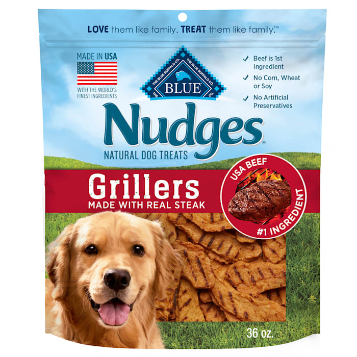 Photos - Dog Food Blue Buffalo Nudges Grillers Made in the USA Natural Dog Treats with Real Beef & Steak, 36 oz. 