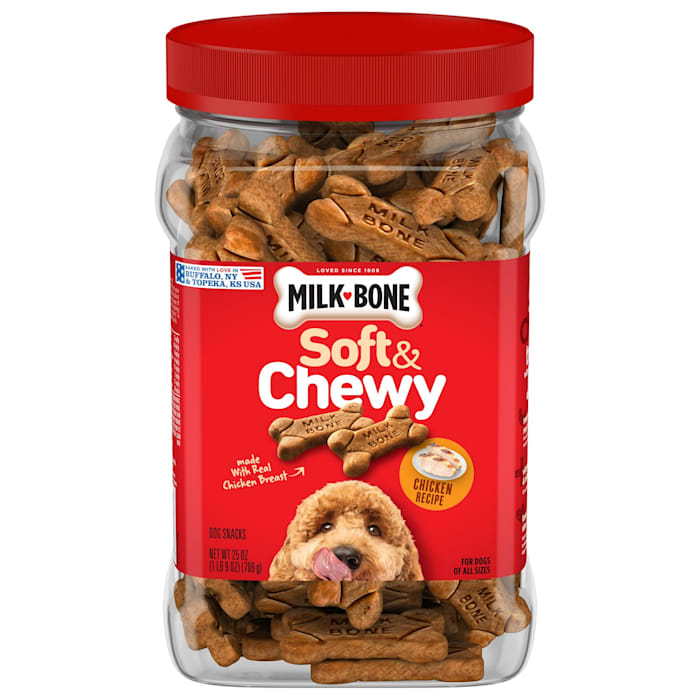 Photos - Dog Food Milk-Bone Milk-Bone Chicken Recipe With Chicken Breast & Soft and Chewy Dog Treats, 25 oz.