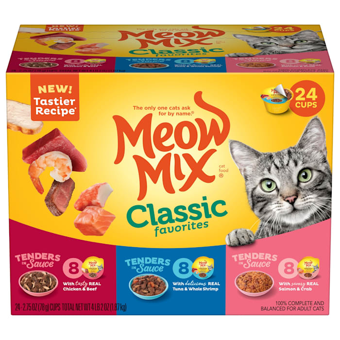 UPC 829274520331 product image for Meow Mix Classic Favorites Variety Pack, 2.75 oz., Pack of 24 | upcitemdb.com