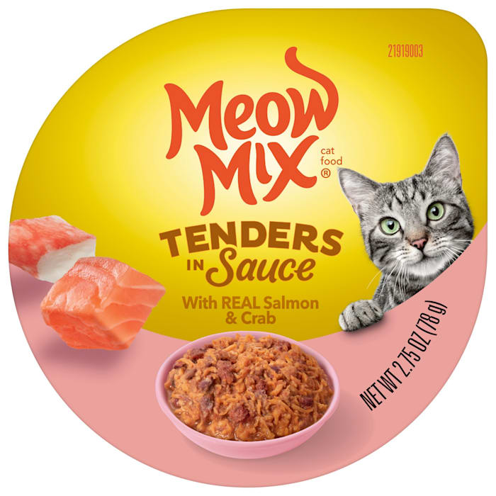 UPC 829274148986 product image for Meow Mix Tender Favorites With Real Salmon & Crab in Sauce Wet Cat Food, 2.75 oz | upcitemdb.com