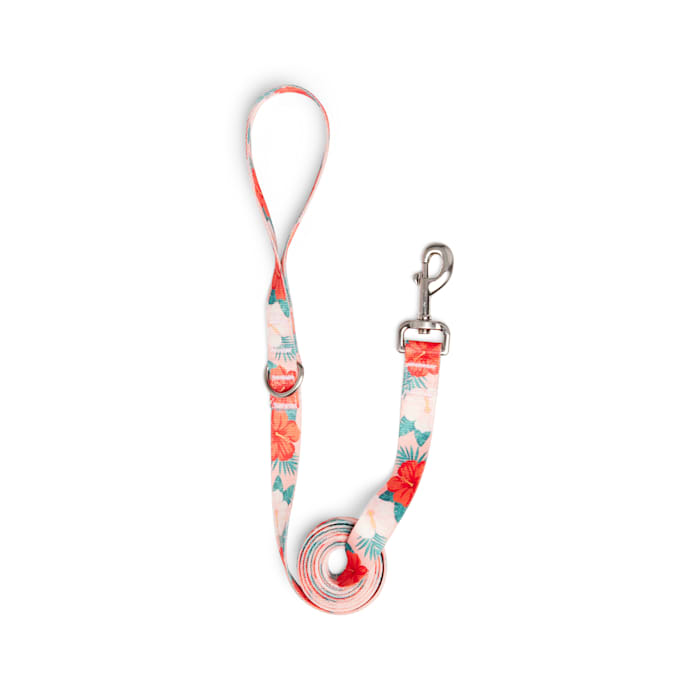 YOULY Hawaiian Dog Leash, Hawaiian, 6-ft long, 1-in wide, Pink