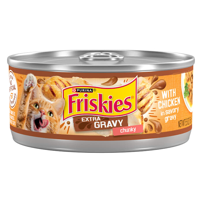 Purina Friskies Extra Gravy Chunky Chicken in Savory Gravy Wet Cat Food, 5.5 oz
