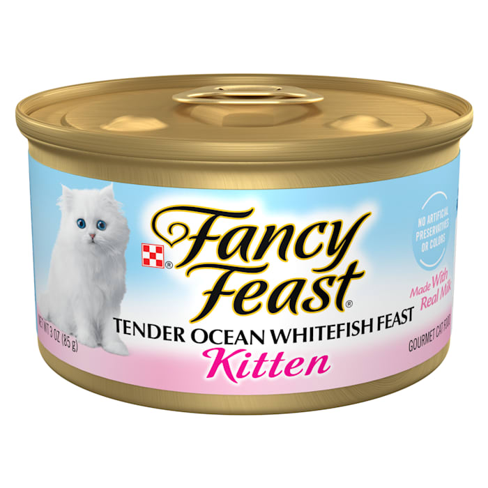 Purina Fancy Feast Tender Ocean Whitefish Feast Wet Kitten Food, 3 oz