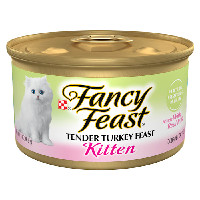 ( by mar 2027)Purina Fancy Feast Kitten Food  Wet Cat Food  Tender Turkey Feast  3 oz Cans (24 Pack)