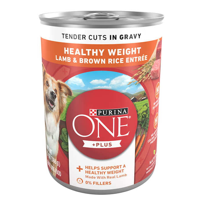 Photos - Dog Food Purina ONE Plus Tender Cuts in Gravy Healthy Weight Lamb and Br 