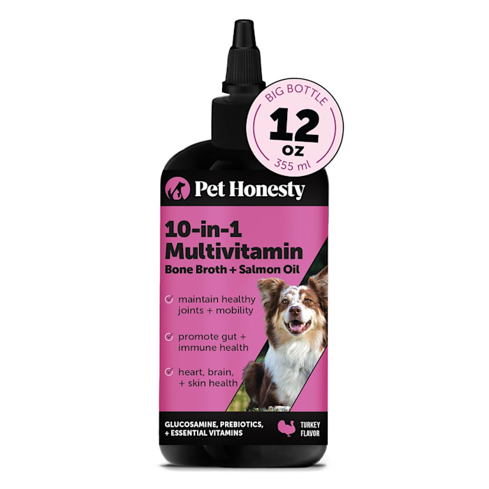 Pet Honesty Turkey Multivitamin Bone Broth + Salmon Oil for Dogs, 12 fl. oz.