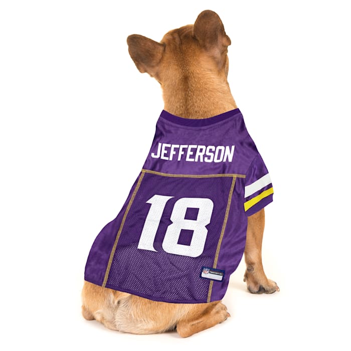 Pets First Justin Jefferson Pet Jersey, Large, Minnesota Vikings
