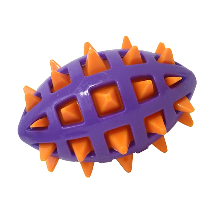 Multipet International TPR Spike Football Assorted Dog Toy, X-Small