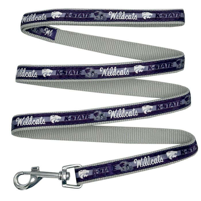 Pets First NCAA Kansas State Satin Dog Leash, 6 ft, Large