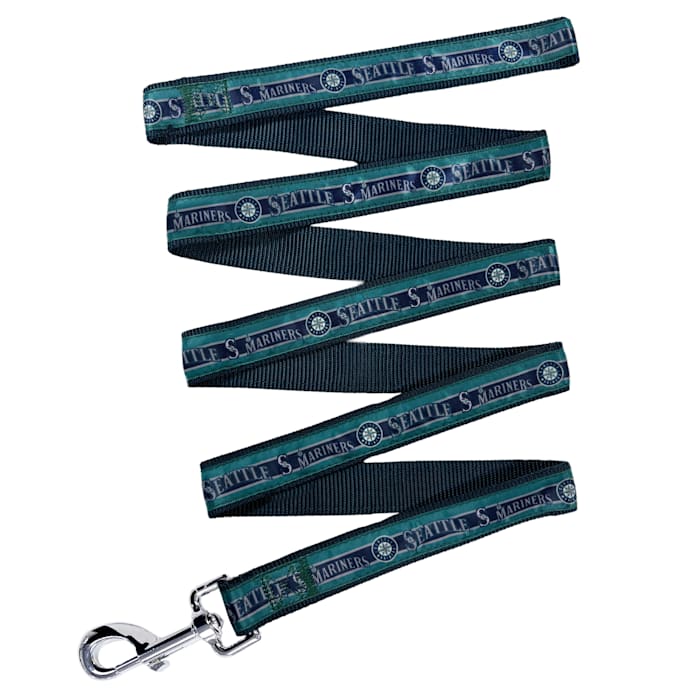 Pets First MLB Satin Dog Leash, 6 ft., Seattle Mariners, Large