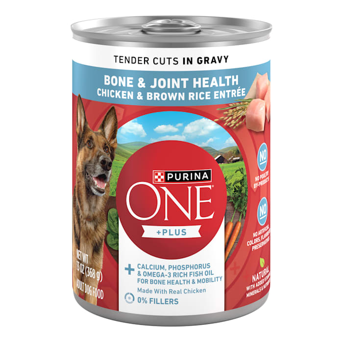 Purina ONE Tender Cuts Bone & Joint Puppy Chicken & Brown Rice Wet Dog Food, 13 oz., Case of 12