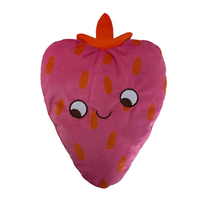 Bark-A-Boo Squishy Strawberry Dog Toy, Medium