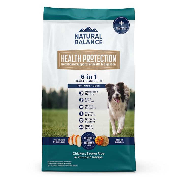 Natural Balance Health Protection Whole Body Health Easy on Digestion with Chicken, Brown Rice & Pumpkin Dry Dog Food, 4 lbs.