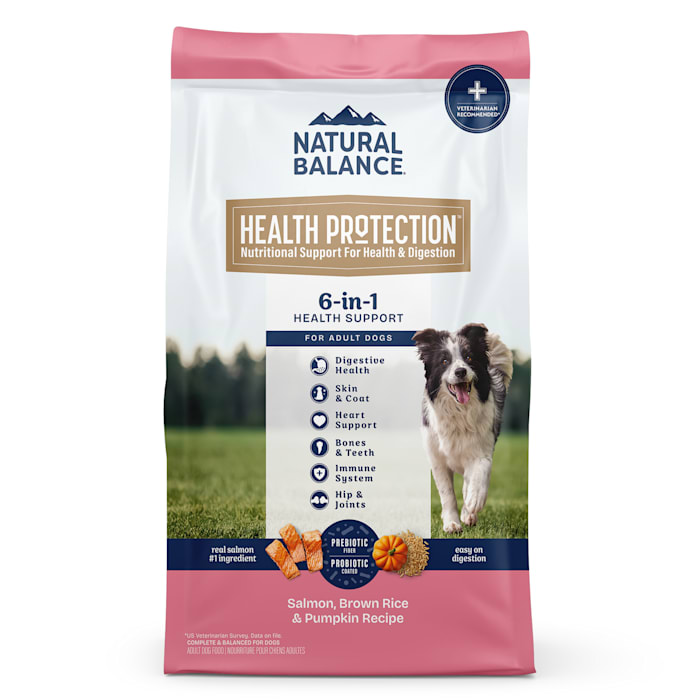 Natural Balance Health Protection Whole Body Health Easy on Digestion with Salmon, Brown Rice & Pumpkin Dry Dog Food, 4 lbs.