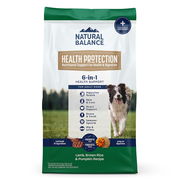 Natural Balance Health Protection Whole Body Health Easy on Digestion with Lamb, Brown Rice & Pumpkin Dry Dog Food, 4 lbs.