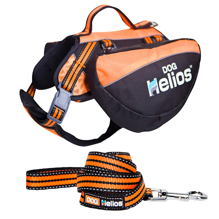 Dog Helios Freestyle 3-in-1 Explorer Convertible Dog Backpack, Harness and Leash, Large, Orange