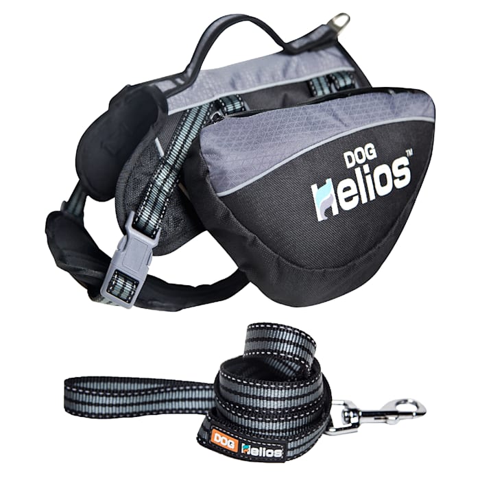 Dog Helios Freestyle 3-in-1 Explorer Convertible Dog Backpack, Harness and Leash, Black, Medium
