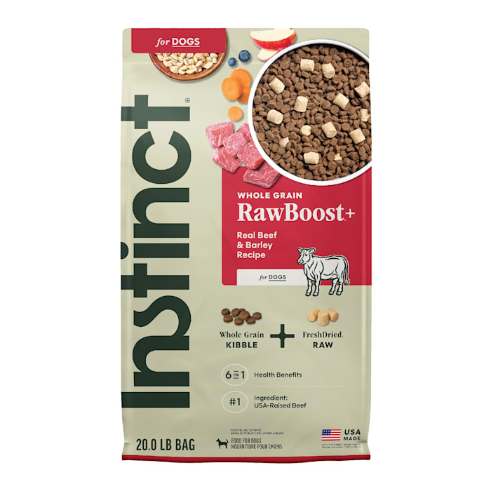 Instinct Raw Boost Whole Grain Real Beef & Barley Recipe Natural Dry Dog Food, 20 lbs.
