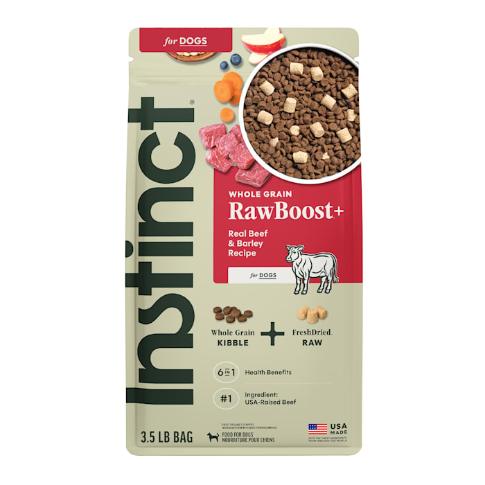 Instinct Raw Boost Whole Grain Real Beef & Barley Recipe Natural Dry Dog Food, 3.5 lbs.