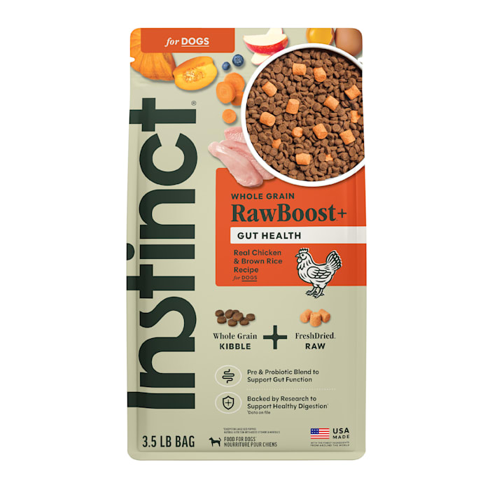 Instinct Raw Boost Whole Grain Gut Health Recipe with Real Chicken Natural Dry Dog Food, 3.5 lbs.