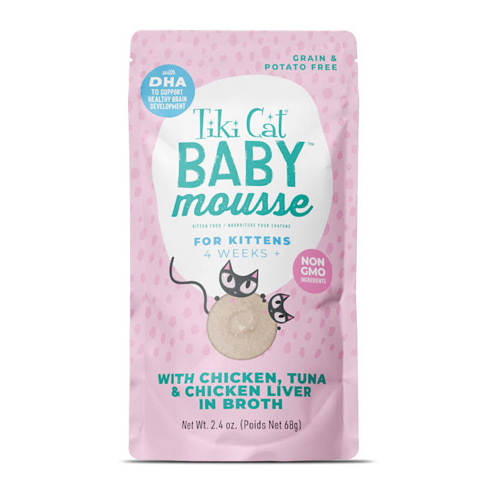 Tiki Cat Baby Tuna & Chicken Liver Mousse Wet Cat Food, 2.4 oz.