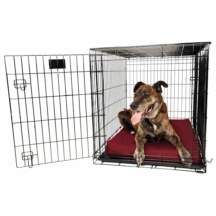Barker Beds X-Large Crate Pad for Dogs, 27" L X 44.8" W X 4" H, Burgundy