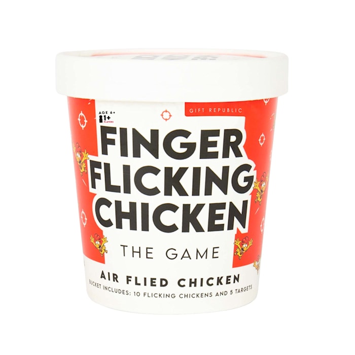 Gift Republic Finger Flinging Chicken Flickin' Game, White, Small