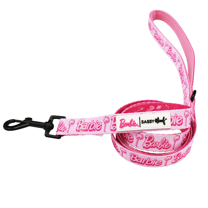 Sassy Woof BARBIE Malibu Dog Leash, 60 in. L X 0.8 in. W, Pink