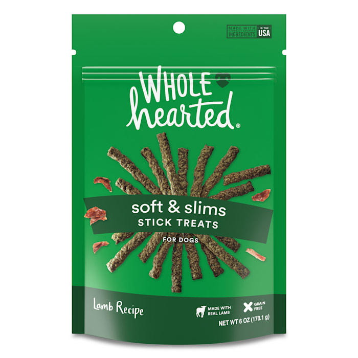 WholeHearted Grain Free Soft and Chewy Lamb Recipe Dog Treat Sticks, 6 oz
