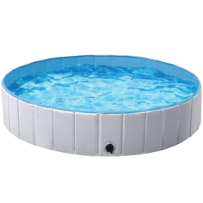 Topeakmart Gray Foldable Swimming Pool for Dogs, 3X-Large