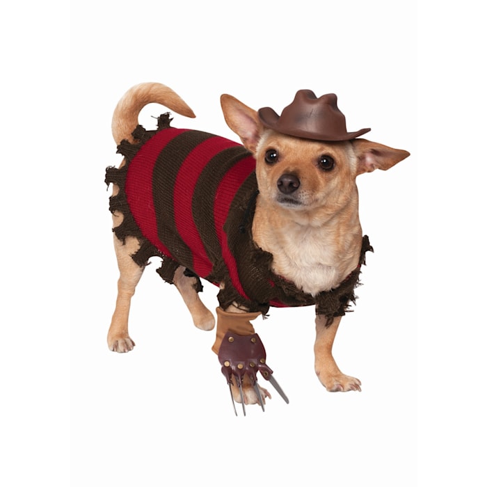 Photos - Dog Clothing Rubies Nightmare on Elm Street Freddy Krueger Pet Costume, Brown, Small 