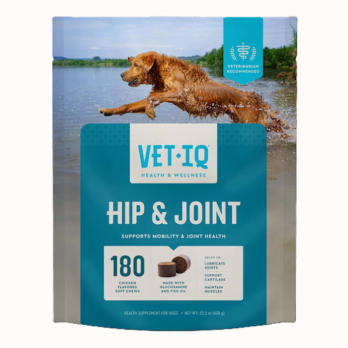 VetIQ Hip & Joint Supplement for Dogs Chicken Flavored Soft Chews 22.2 oz 180 Count