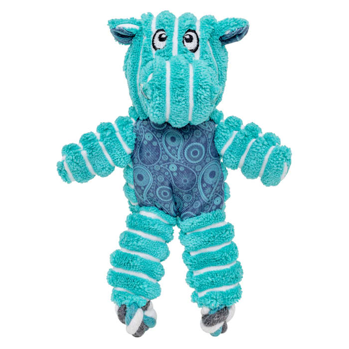 KONG Floppy Knots Hippo Dog Toy, Teal, XS