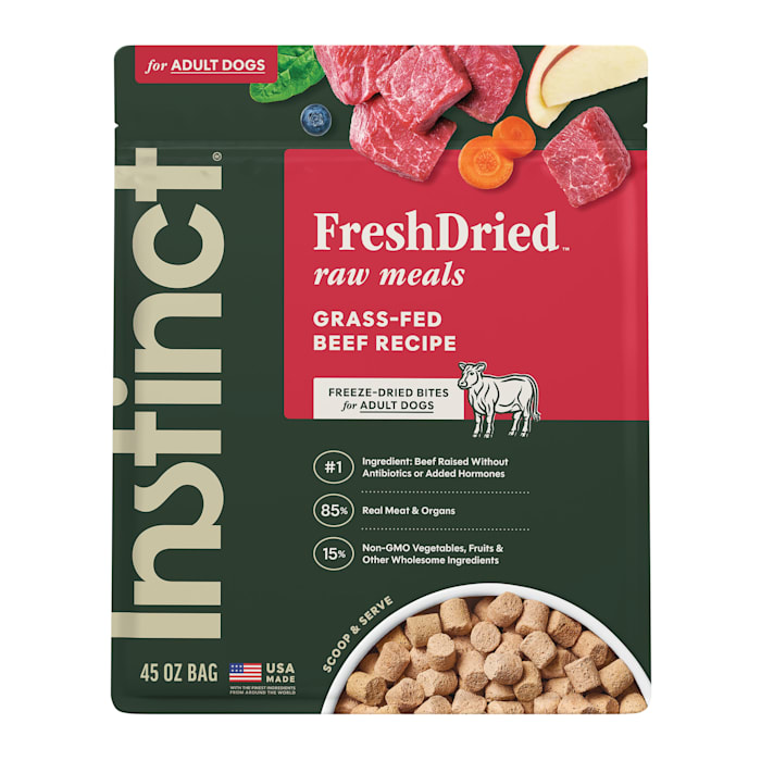 Instinct Freeze Dried Raw Meals Grain Free Real Beef Recipe Dog Food, 45 oz.