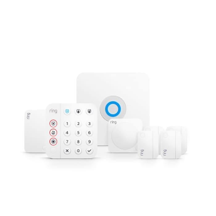 Ring - Alarm Pro Home Security Kit 8 Pieces - White