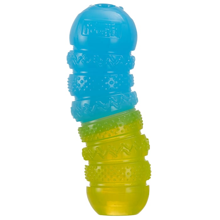 Outward Hound Gummiez Worm Stuffer Game, Cherry Scent, Multicolored 2-in-1 Dental Dog Chew Toy and Dog Treat, Medium