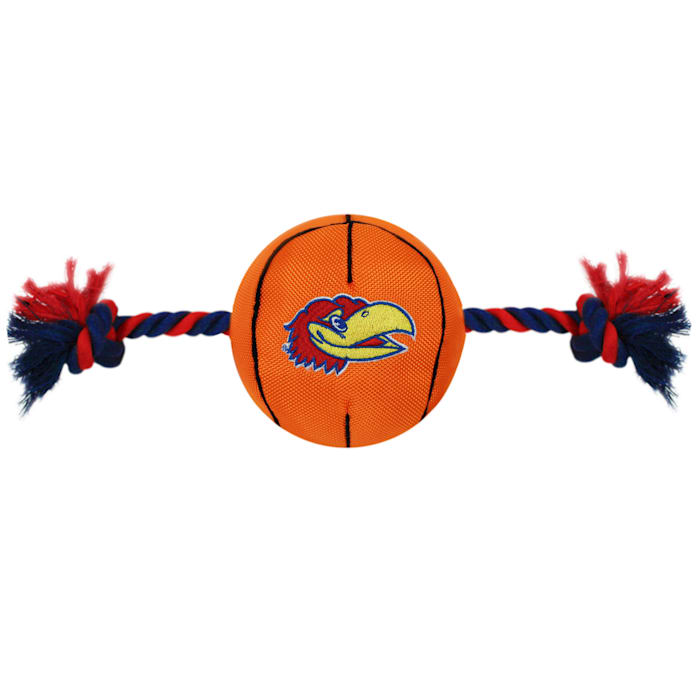 Pets First Kansas Jayhawks NCAA Basketball Rope Dog Toy, Medium