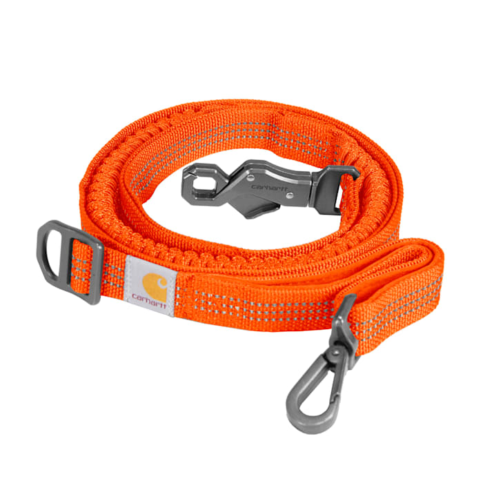 Carhartt Shock Absorbing Dog Leash, Hunter Orange, 6 ft. Long, 1.46 in. Wide.