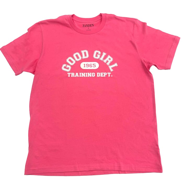 Zanden Good Girl Training Dept Adult Unisex T-Shirt, Pink, Large
