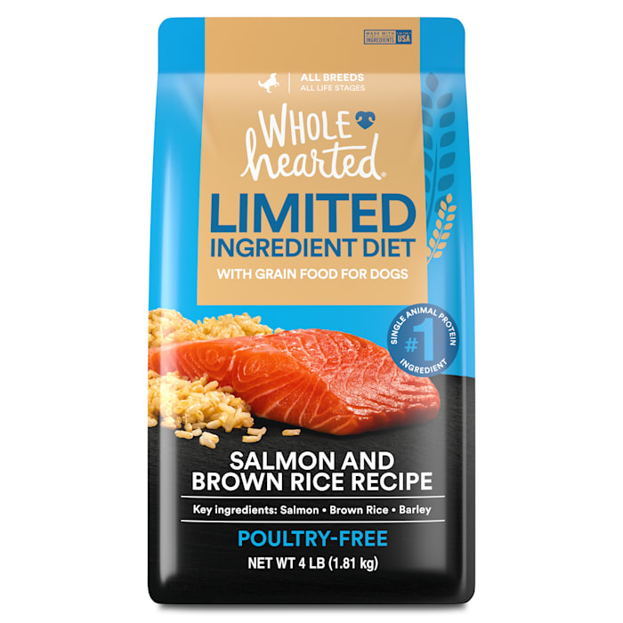 WholeHearted Limited Ingredient Diet Salmon & Brown Rice Recipe Dog Food, 4 lbs