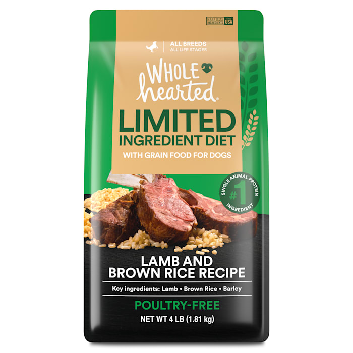 WholeHearted Limited Ingredient Diet Lamb & Brown Rice Recipe Dog Food, 4 lbs