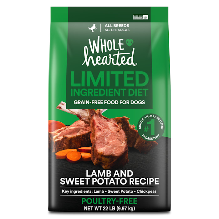 WholeHearted Limited Ingredient Diet Lamb & Sweet Potato Recipe Dog Food, 22 lbs