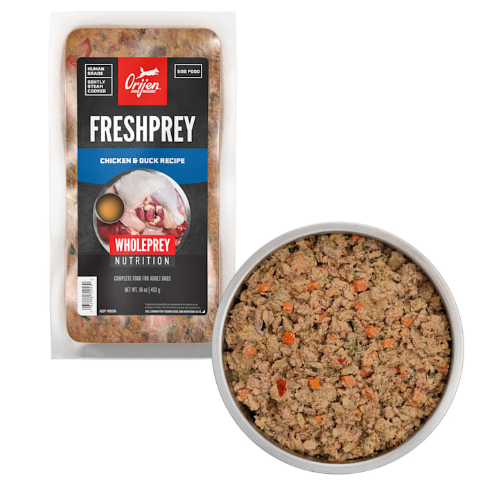 ORIJEN FRESHPREY Frozen Chicken & Duck Recipe Complete Adult Dog Food, 16 oz